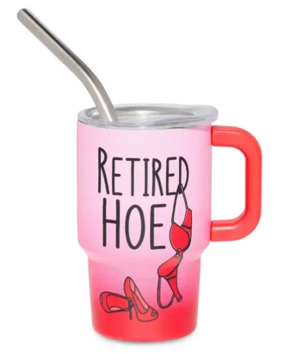 Retired Hoe Travel Mini Tumbler with Straw - 3 oz. - Spencer's