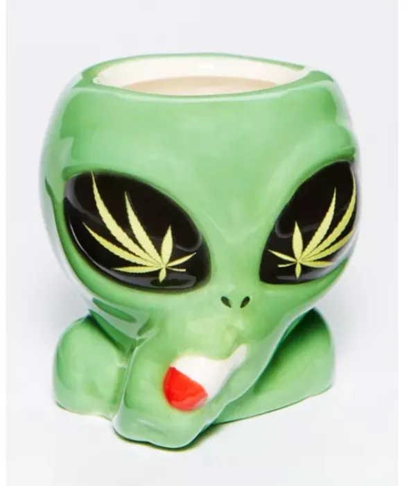 Smoking Alien Shot Glass - 2 oz. - Spencer's