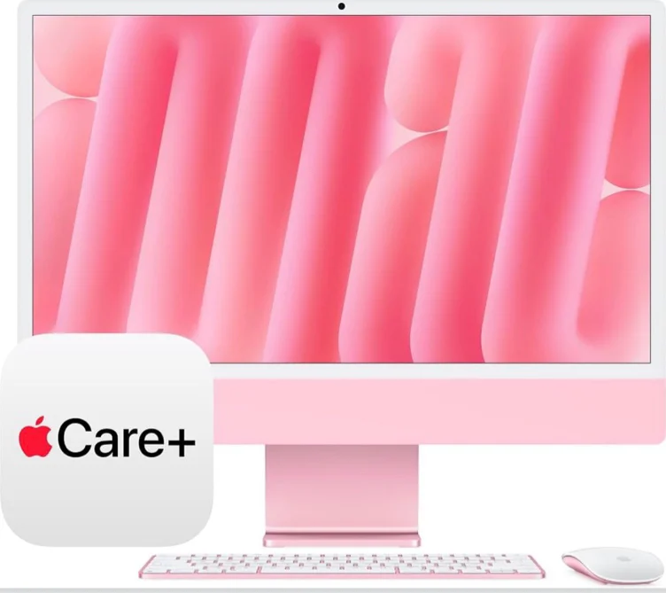 Apple 2024 iMac All-in-One Desktop Computer with M4 chip with 10-core CPU, 10-core GPU: Built for Apple Intelligence, 16GB Unified Memory, 256GB SSD Storage; Silver with AppleCare+ (3 Years) - Nano-Texture Glass - 16GB Unified Memory, 256GB SSD Storage - Silver - with AppleCare+ (3 Years)