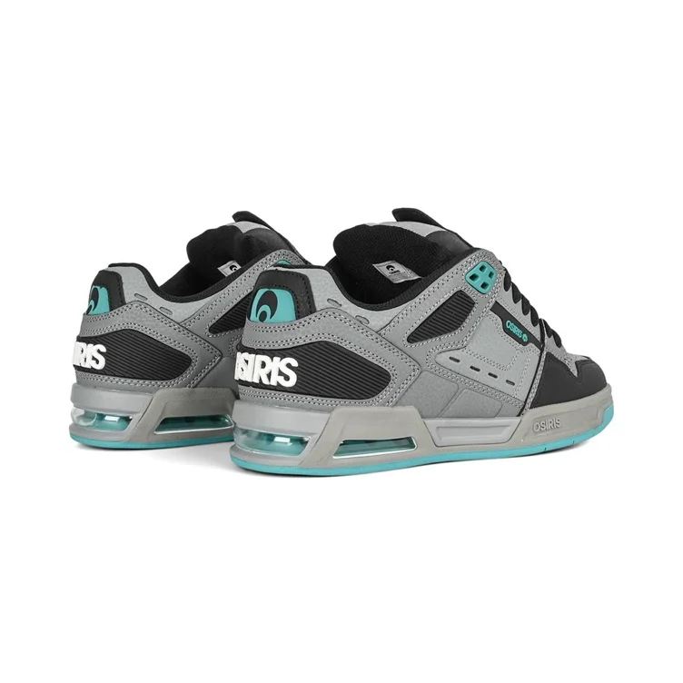Osiris Peril Skate Shoes - Black/Grey/Teal