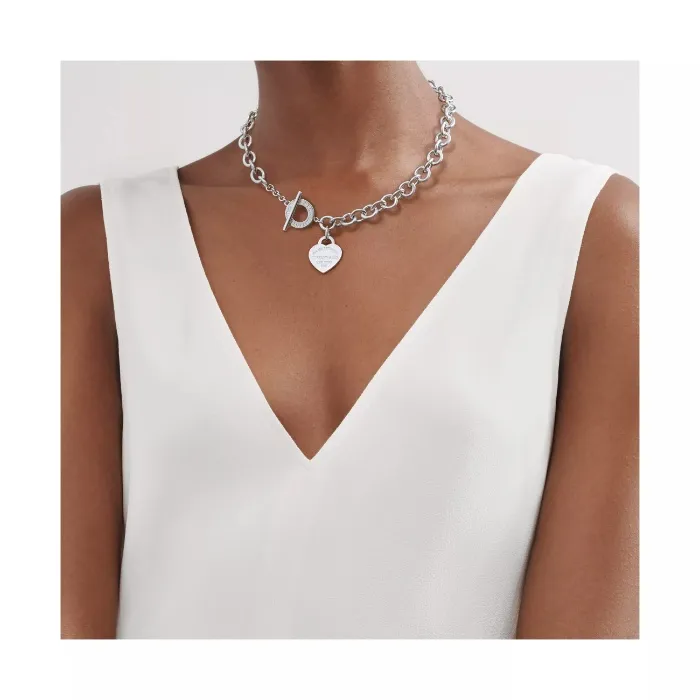 Return to Tiffany™ Heart Tag Toggle Necklace in Silver