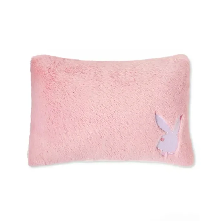 Pink Playboy Y2K Faux Fur Zip Wallet - Spencer's