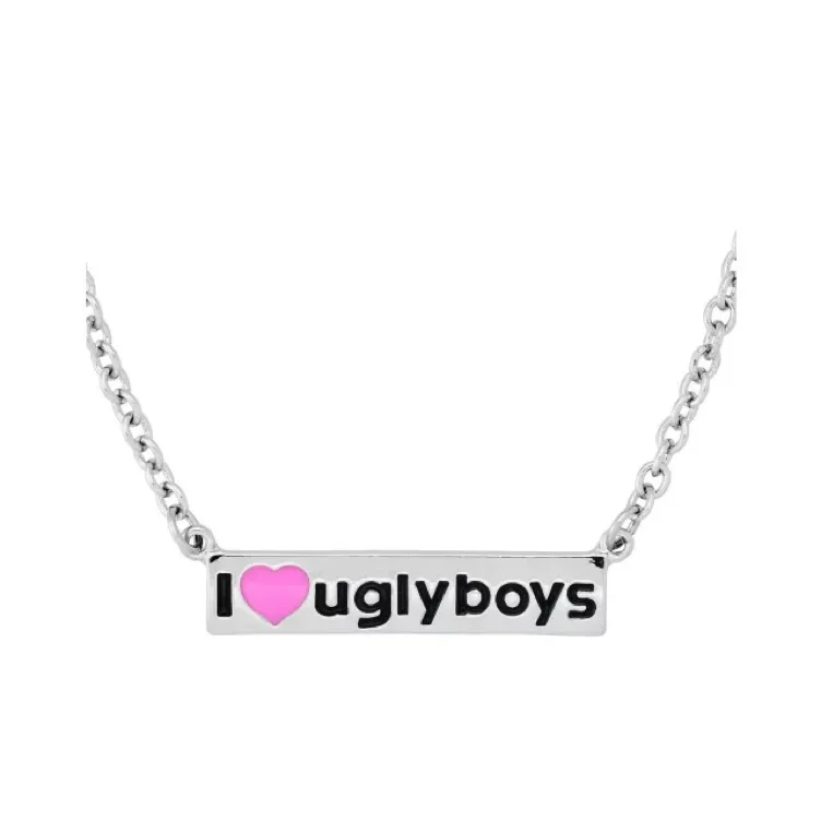 Kayla Malecc I Love Ugly Boys Chain Necklace - Spencer's
