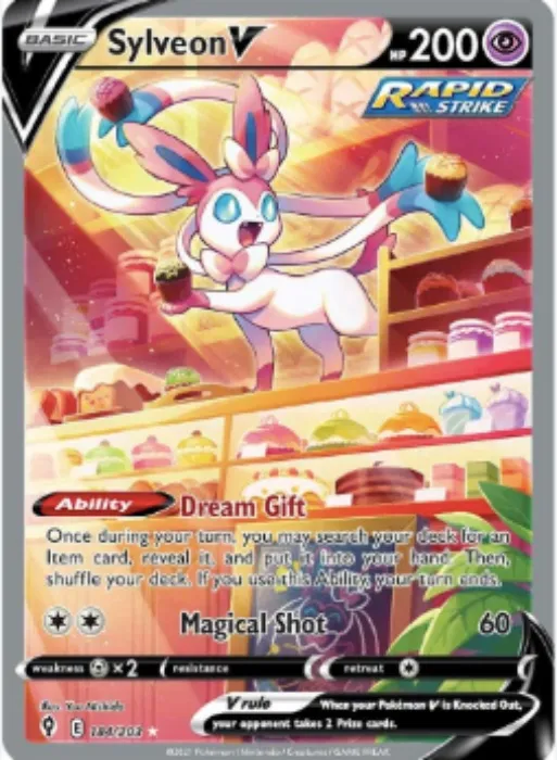 Sylveon V #184 Pokemon Evolving Skies 