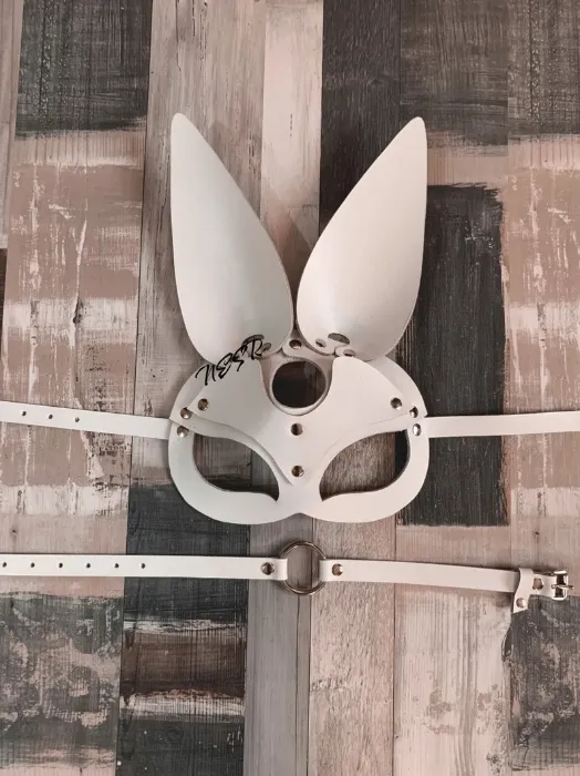 Bunny Mask in Leather
