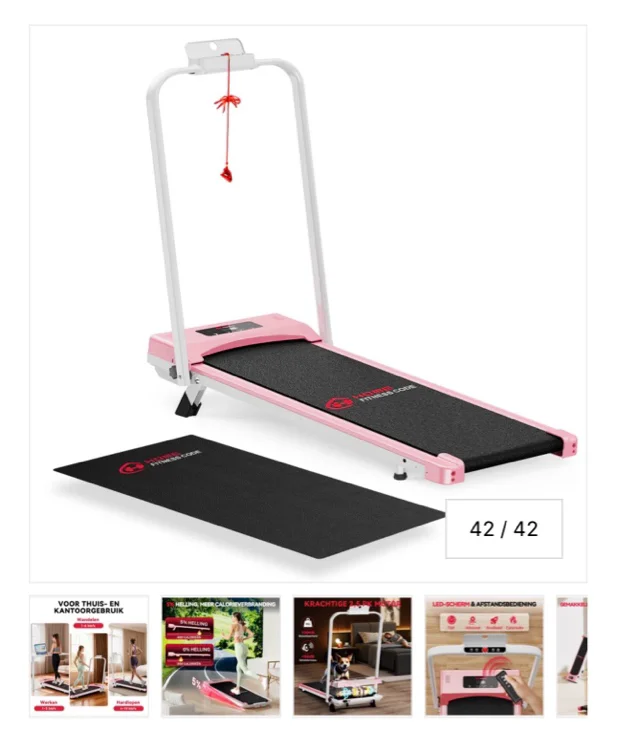 Threadmill 1-6KM, pink, 5*