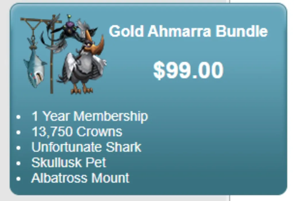 Wizard101 Gold Ahmarra Bundle
