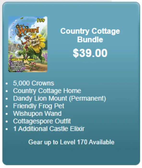 Wizard101 Country Cottage Bundle 