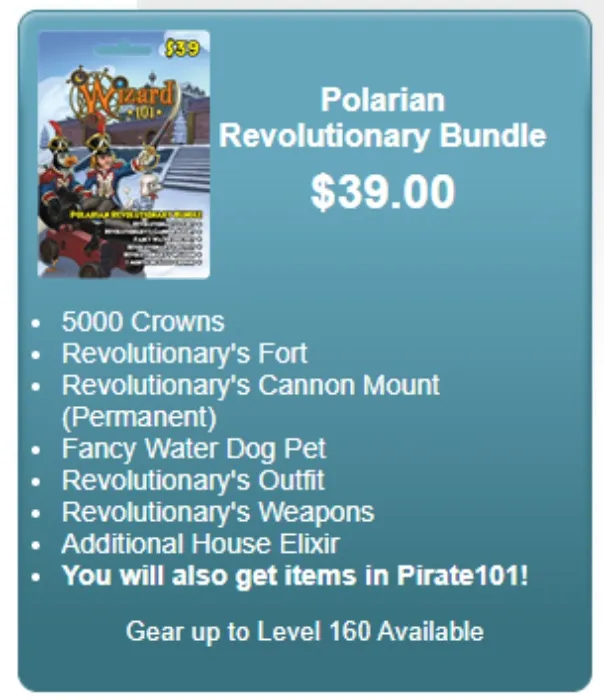 Wizard101 Polarian Revolutionary Bundle