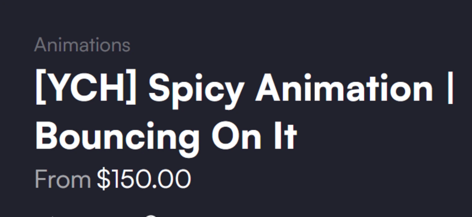 Spicy animation YCH by Ricepanda69 (Bounce on it, dayo!)