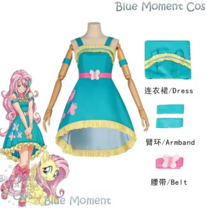 Fluttershy Princess Celestia My Little Cute Anime Pony Cosplay Outfit for Women and Girls – Custom-Made