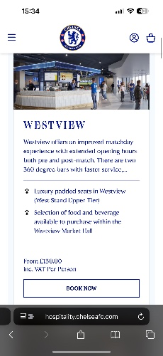 Chelsea ticket ⚽️ 