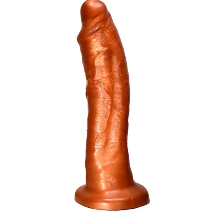 SquarePegToys® Leo Harness SuperSoft Silicone Dildo | Actual Size / Chestnut