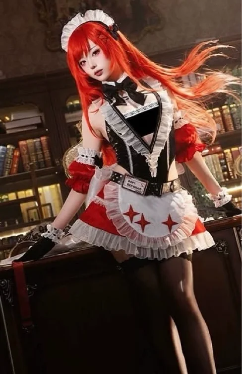 【Nekocos] Rapi Red Hood Maid Cosplay - Full Set / S