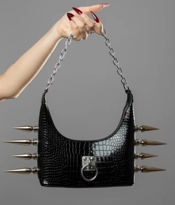  spiked metallic purse 