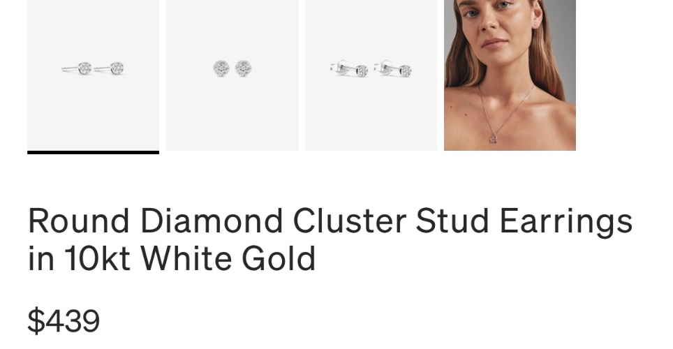 Diamond cluster earrings 