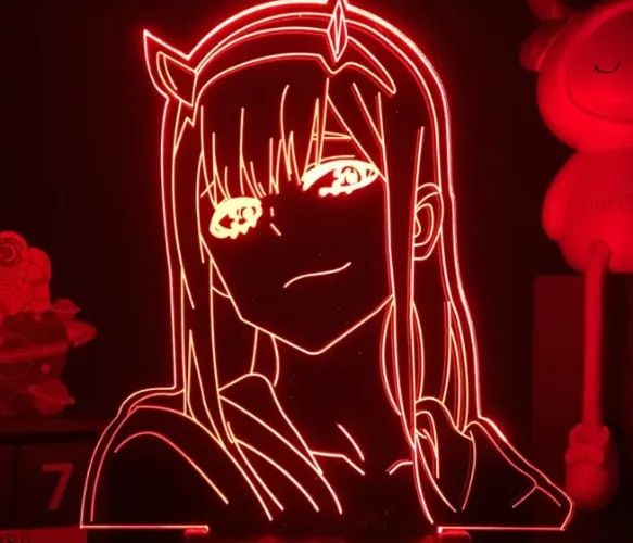 Lámpara 3d Zero Two ♡