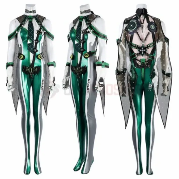 Stellar Blade EVE 07 Cosplay Costume Green Suit