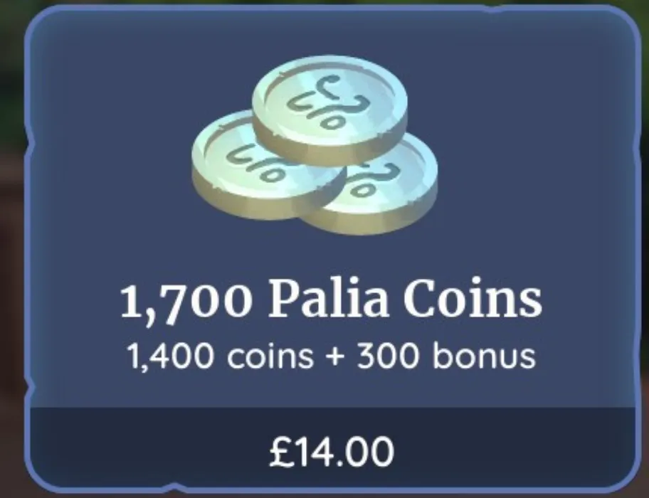 1700 Palia Coins