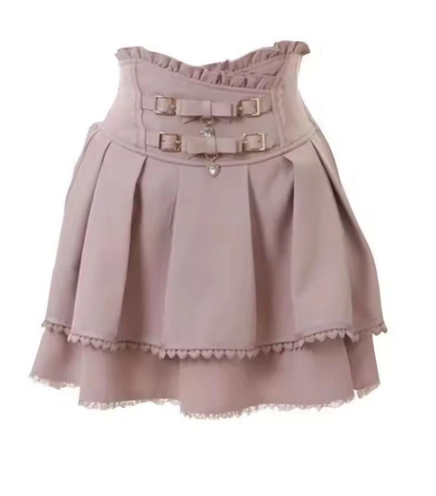 Pink jirai kei skirt
