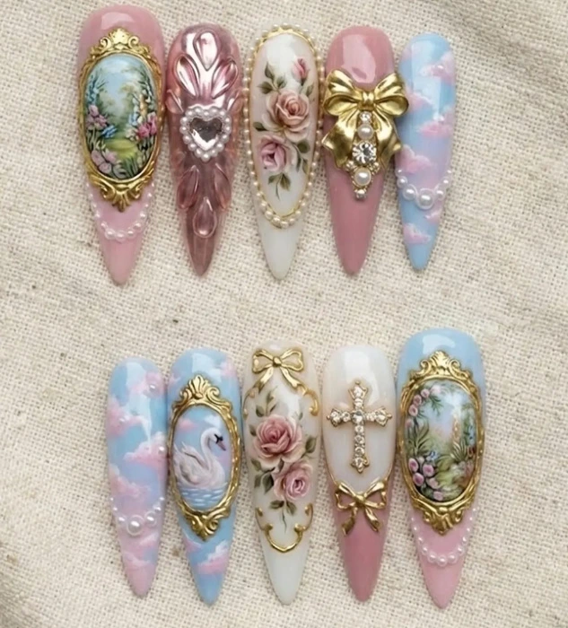 Vintage swan nails