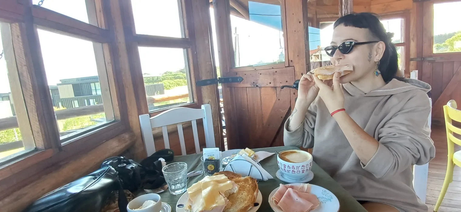 Having a snack with my girlfriend! 