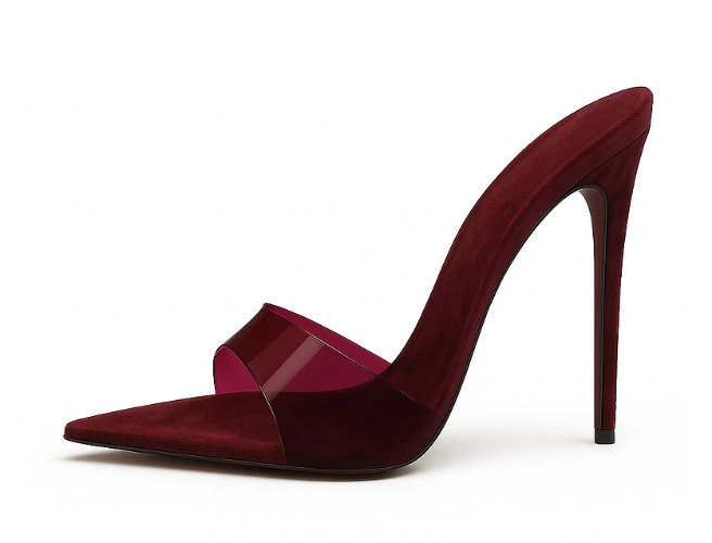 The Velvet burgundy Mule ||