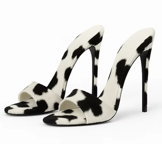 Cowhide Stiletto Mule 