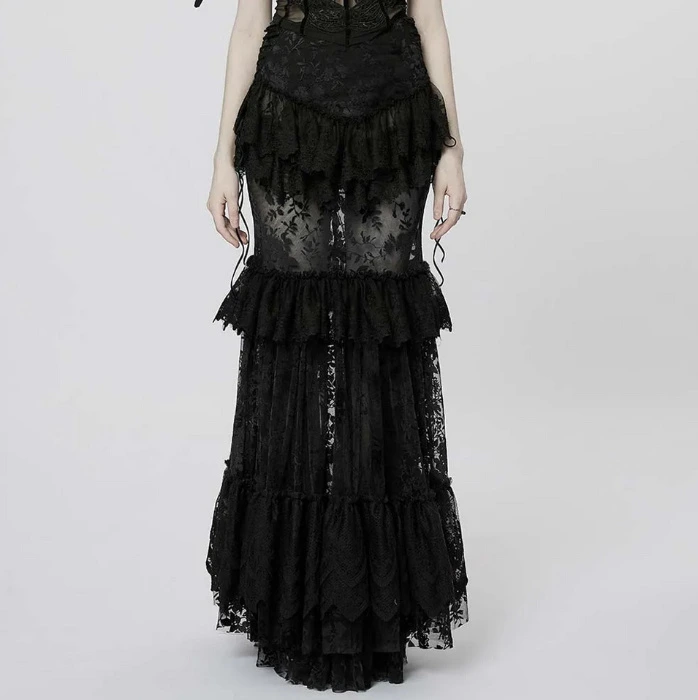 Eleanor's Desire Floor Length Skirt - Black