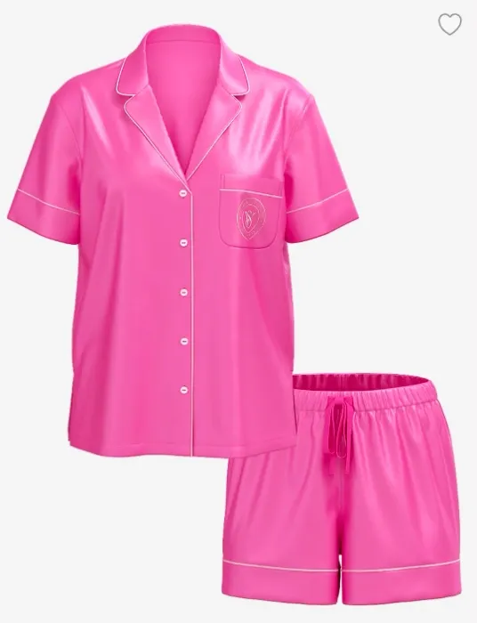 Buy Glazed Satin Short Pajama Set - Order Pajamas Sets online 5000006214 - Victoria's Secret US