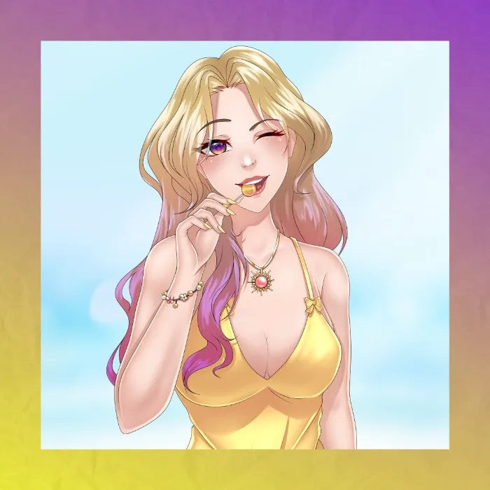 "Art for Solar" tip jar 💜💛💖 (halfbody)