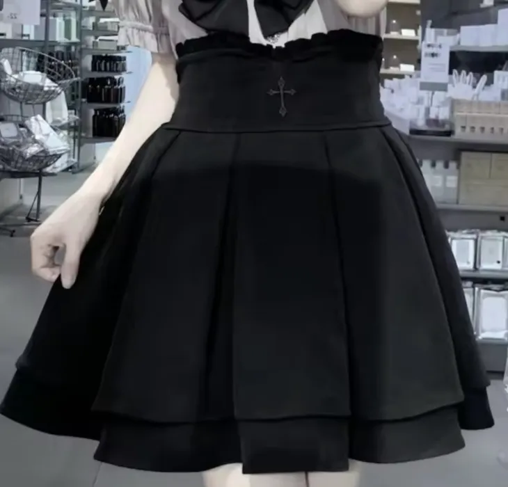 Japanese Style Lolita Dress Set Sweet Bowknot Top and Skirt