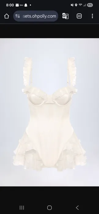 Ruffled Corset Bodysuit in White | 2 / Regular Cup