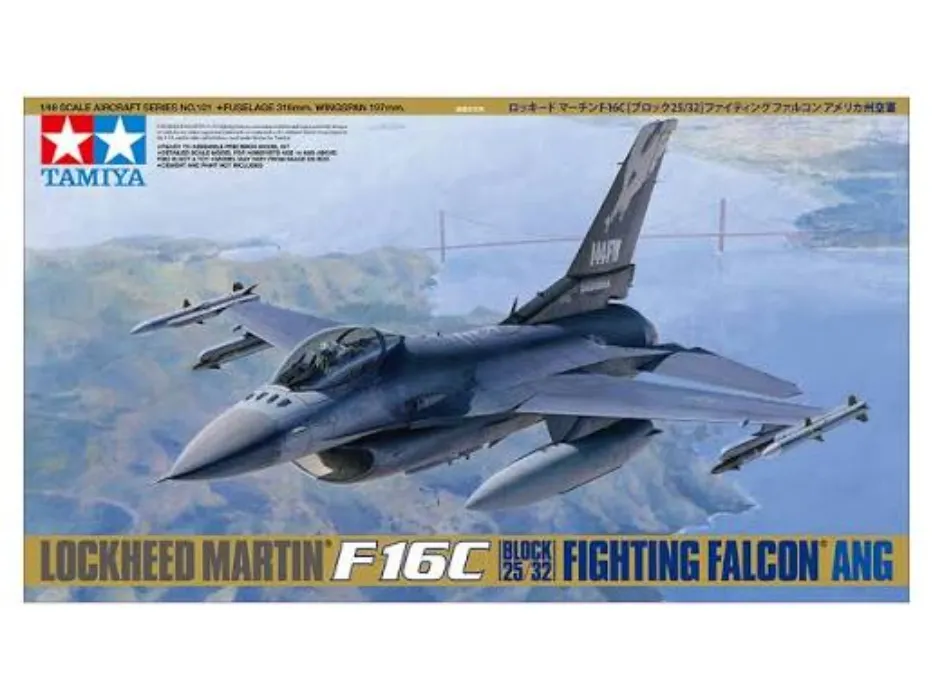 Tamiya 1/48 Lockheed Martin F-16c Block 25/32 Fighting Falcon Ang Model Kit | Default Title