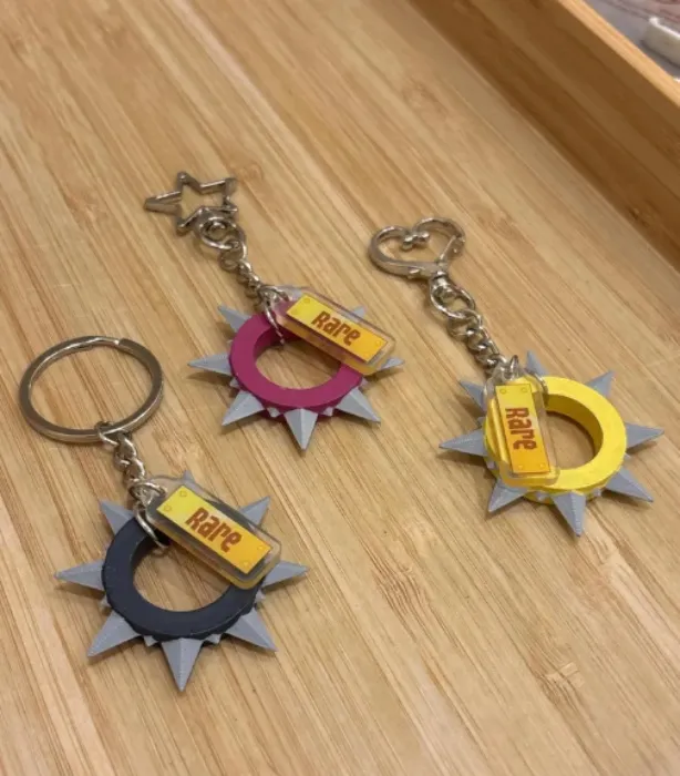 AJ Spike Collar Keychains 