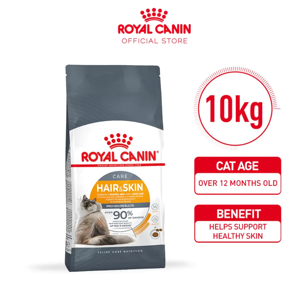 Hair & Skin Dry Cat Food (10kg) | Royal Canin