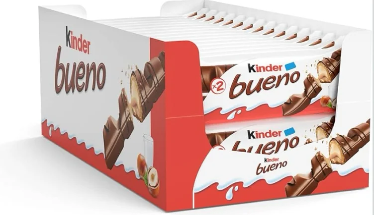 Ferrero Kinder Bueno Wafel mlecznej czekoladzie, zestaw 30 sztuk, 1360 g : Amazon.pl: Artykuły spożywcze