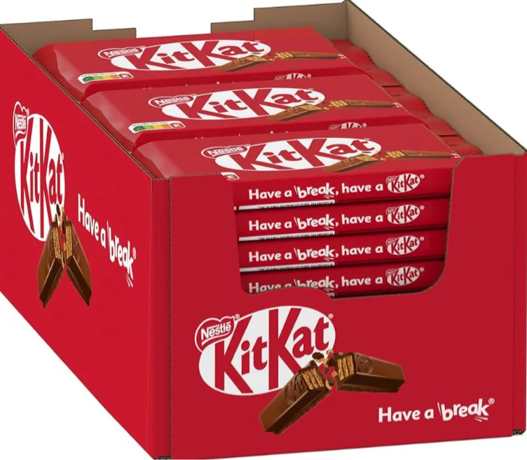 Nestlé KitKat batonik czekoladowy czekolada mleczna, opakowanie 24 szt. (24 x 41,5 g) : Amazon.pl: Artykuły spożywcze