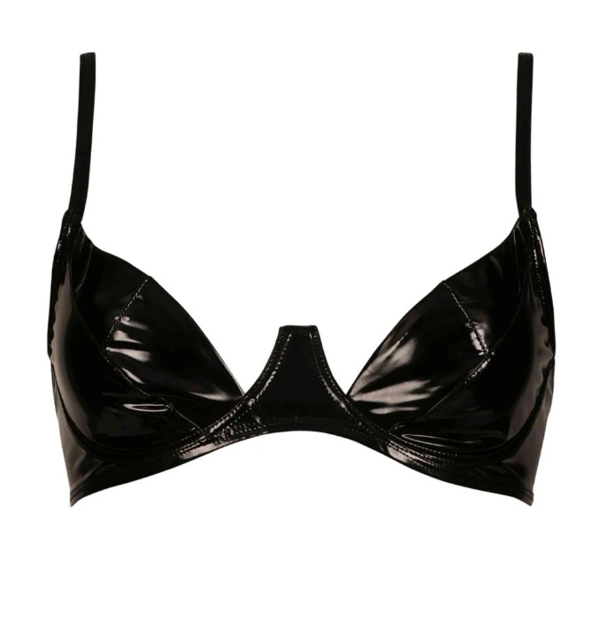 S vinyl bra black or red