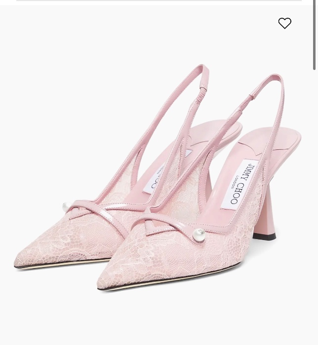 Jimmy Choo Women's Amita Lace 90MM Slingback Pumps - Black - Size 7.5