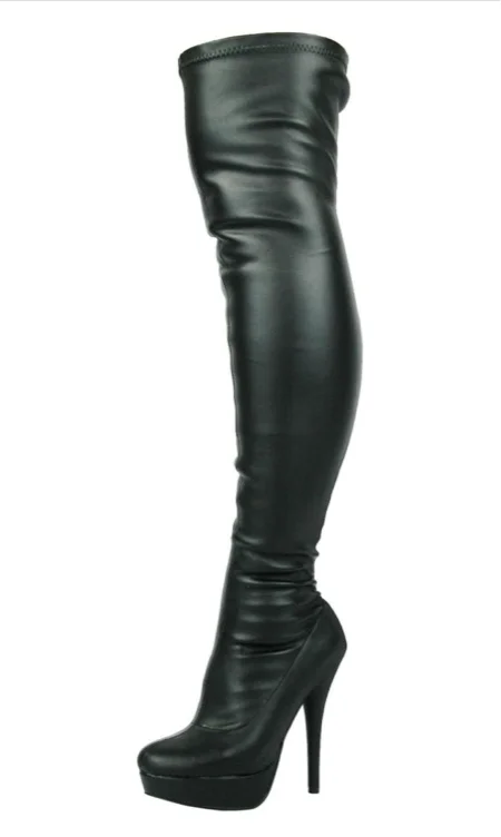 Tilly London New Womans Black Womans Thigh High Heel Stiletto Boots