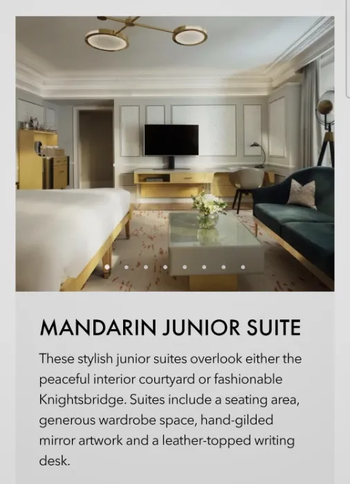 Mandarin Oriental Junior Suite