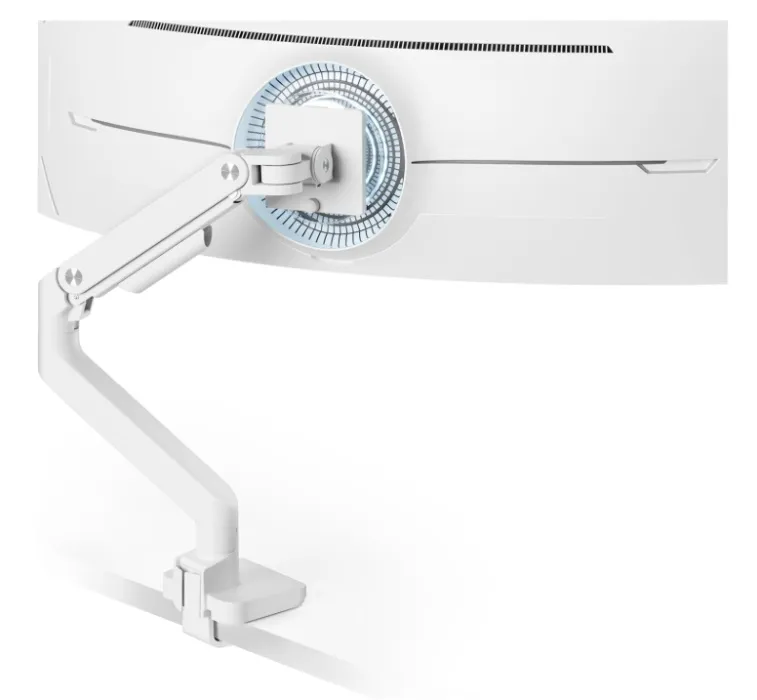 ARES WING Single Monitor Mount, Heavy Duty Monitor Arm Desk Mount for Ultrawide Monitors up to 49 inches and 44 lbs, Adjustable Gas Spring Computer Monitor Mount with Clamp and Grommet Base, White : Amazon.com.au: Computers