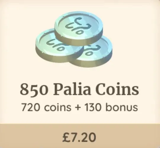 850 Palia Coins