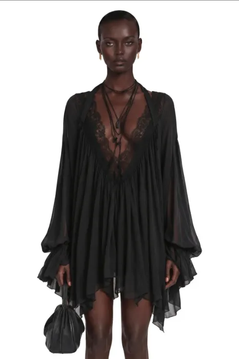 Miss Rosier Black mini dress