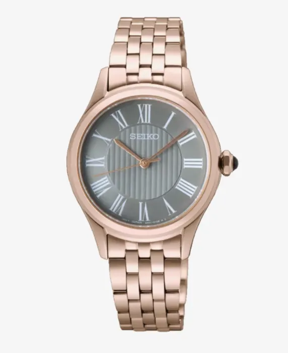 Ladies' Round Quartz Watch in Rose-gold tone SUR614P1 | Seiko Official UK Online Store