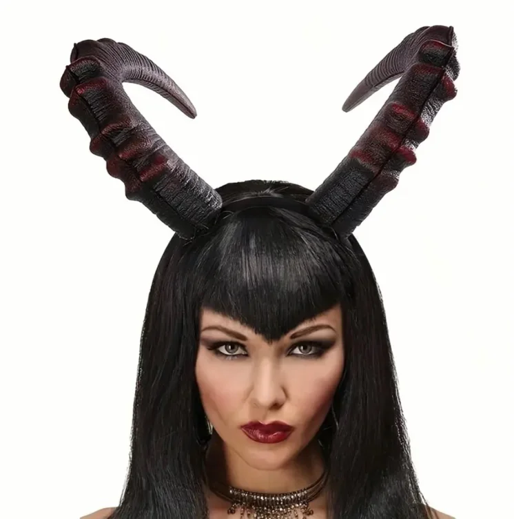 Demon horns for a photo shoot