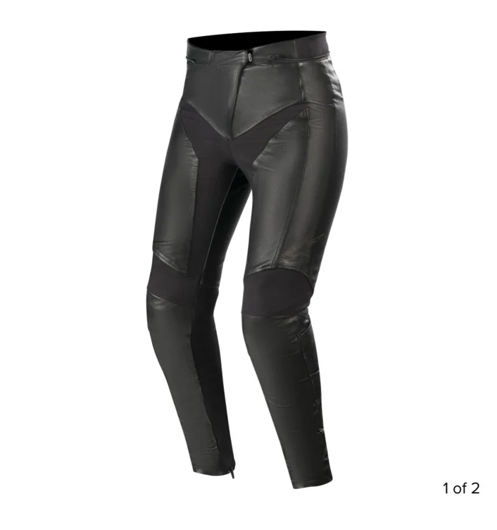 Women Stella Vika V2 Leather Pants | 38 / Black