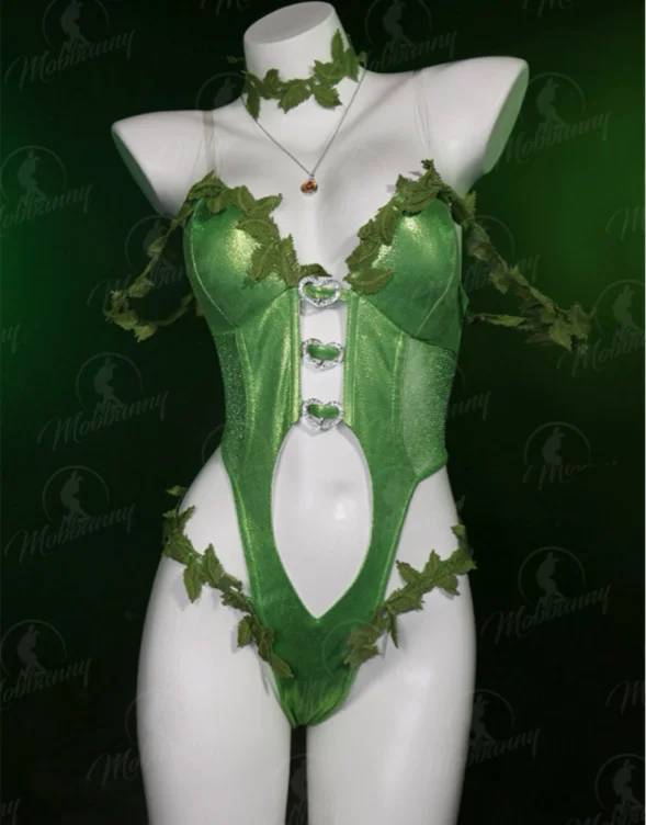 Sexy Lingerie Bodysuit Vine Style Bodysuit and Thigh Socks with Gloves and Choker