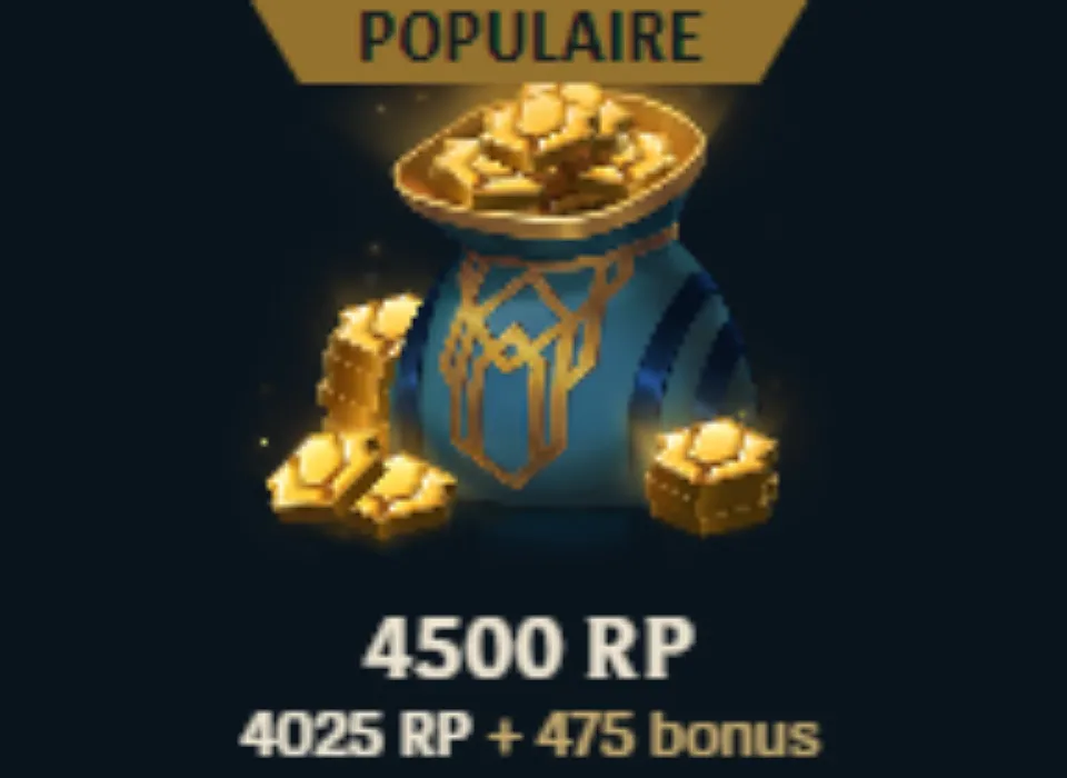 4500 RP sur LoL
